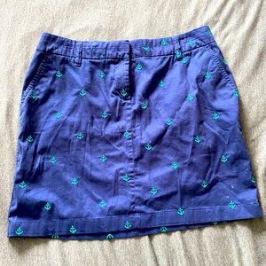 British Khaki Navy Preppy Skirt
